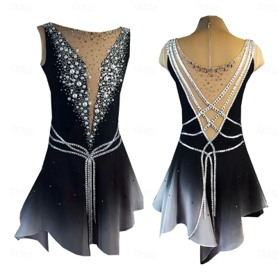 Girls Figure skating competition dress grey