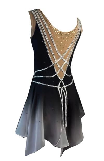 Girls Figure skating competition dress grey