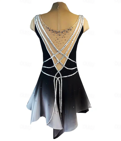 Girls Figure skating competition dress grey