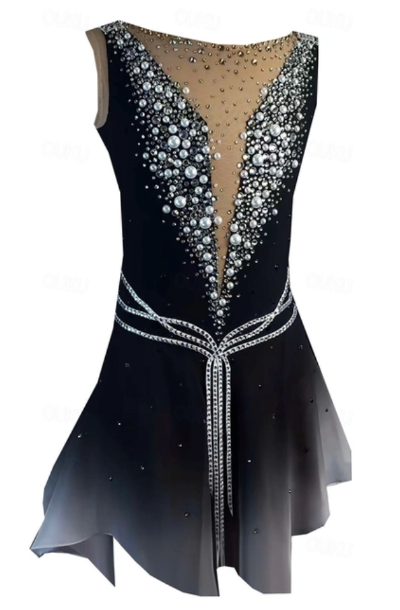 Girls Figure skating competition dress grey