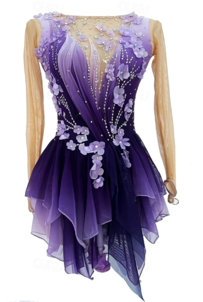 Purple Figure Skating Competition Dress 